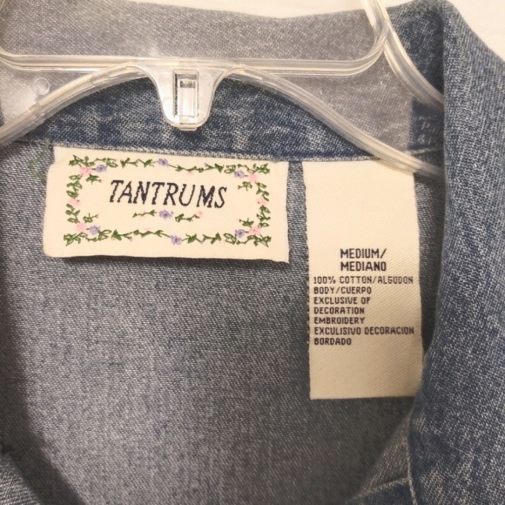 VINTAGE TANTRUMS Denim jacket.  Size M - Picture 6 of 6